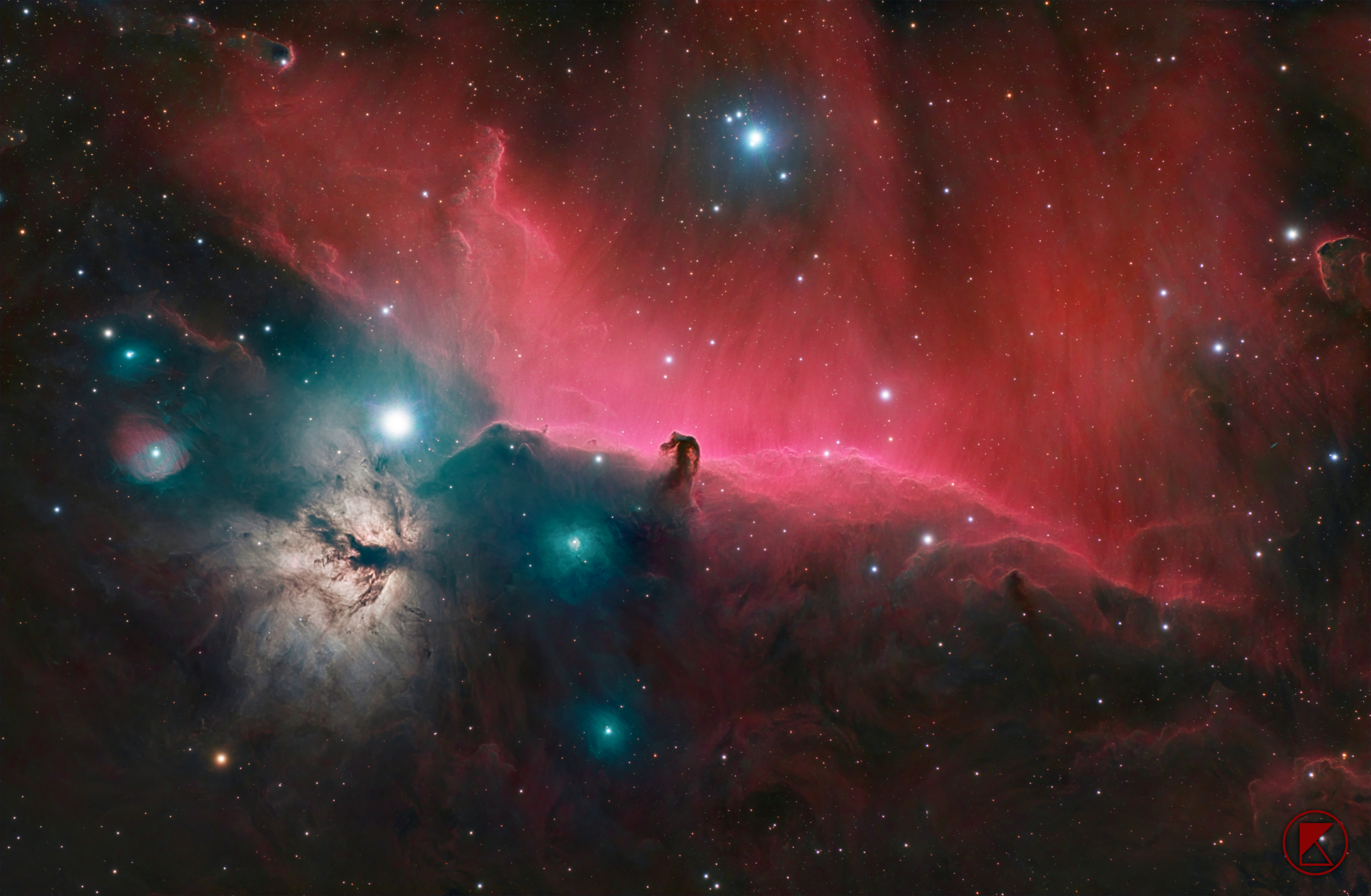 IC 434 — Nébuleuse de la Tête de Cheval et la Flamme